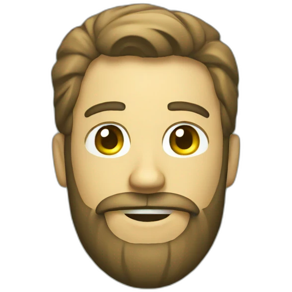 bearded man with money emoji