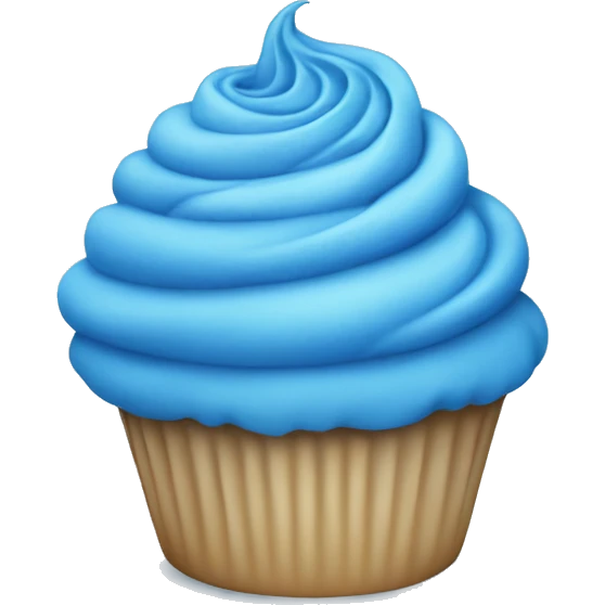 Blue cupcake  emoji