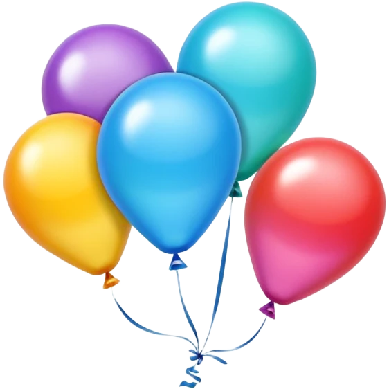 shaped flying balloons emoji