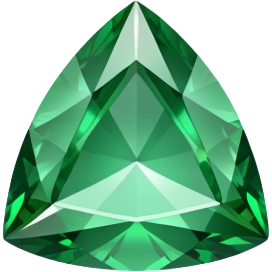 GREEN emerald, diamond gem shape, realistic emoji