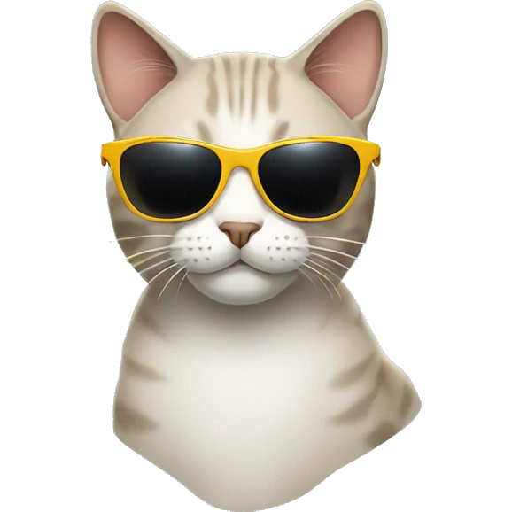 Cat with sunglasses emoji