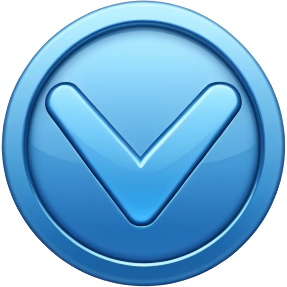 Tırtıklı mavi tik emoji