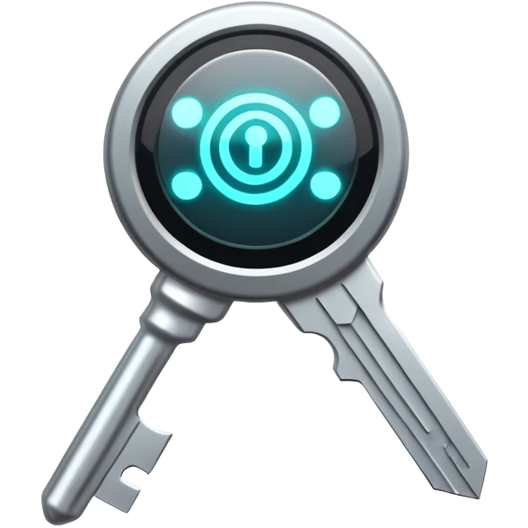 digital api key with code emoji