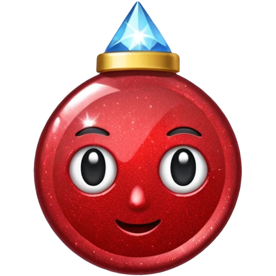 glitter red pin emoji