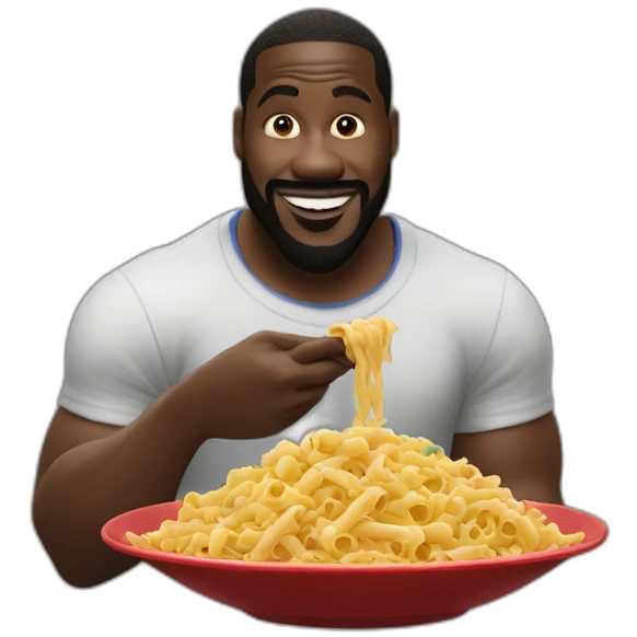 shaquile o’ neal eating mario star pasta powerup emoji
