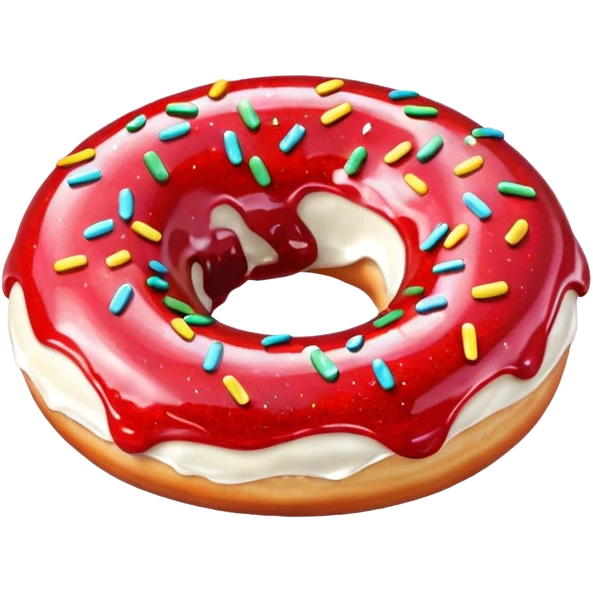red glitter donut emoji