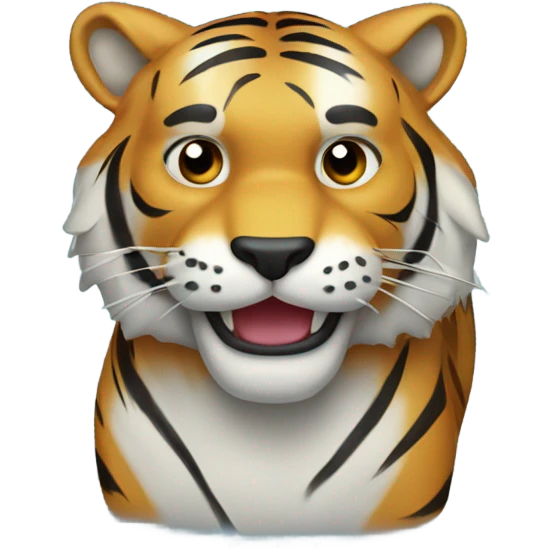 Tiger in a rain oat emoji
