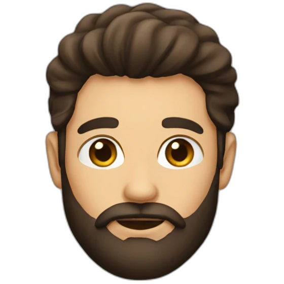 BRUNETTE WITH A LONG BEARD emoji