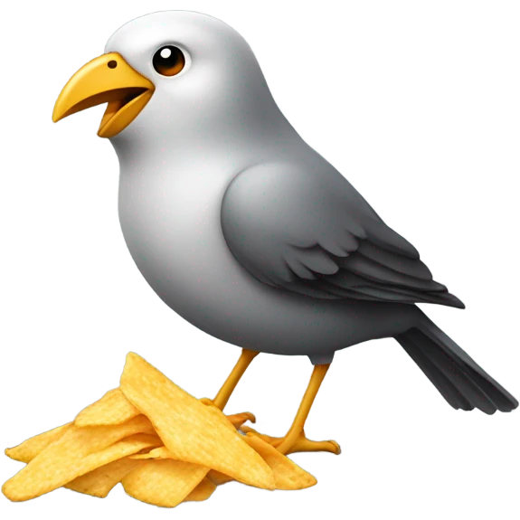 𝒜 𝒷𝒾𝓇𝒹 𝑒𝒶𝓉𝒾𝓃𝑔 𝒶 𝒸𝒽𝒾𝓅 emoji