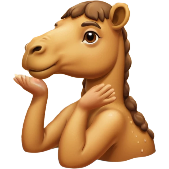 Camel in sauna hot emoji