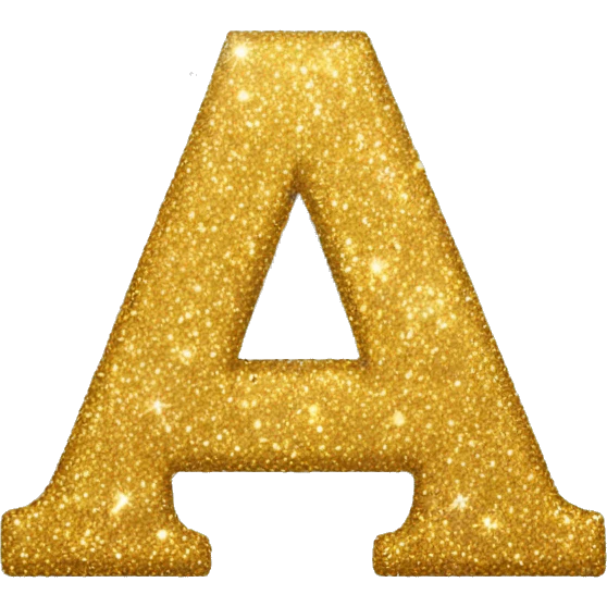 Glitter letter a emoji
