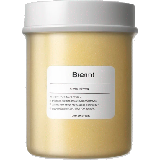 body scrub pot with label emoji