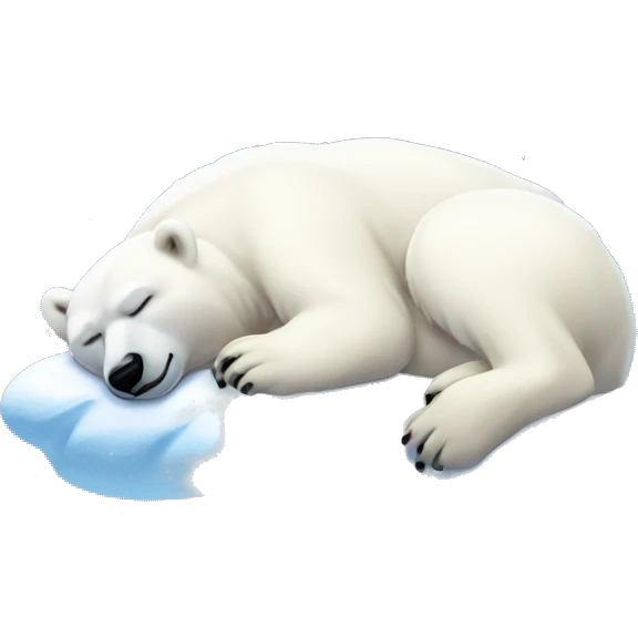 lisa frank sleeping polar bear emoji