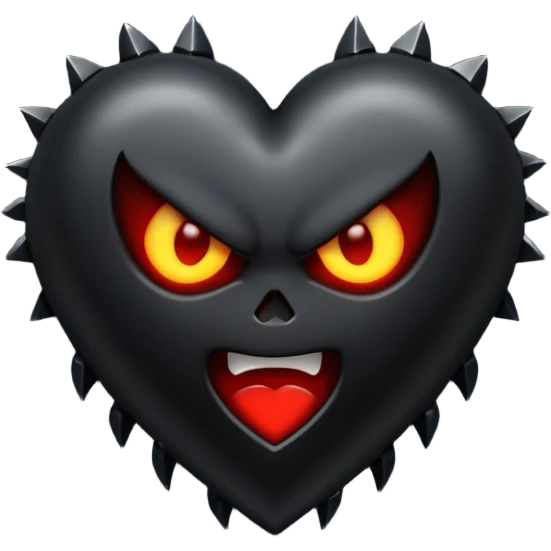 evil black heart emoji