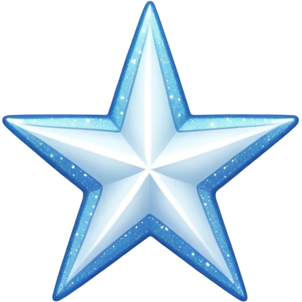 glitter white star emoji
