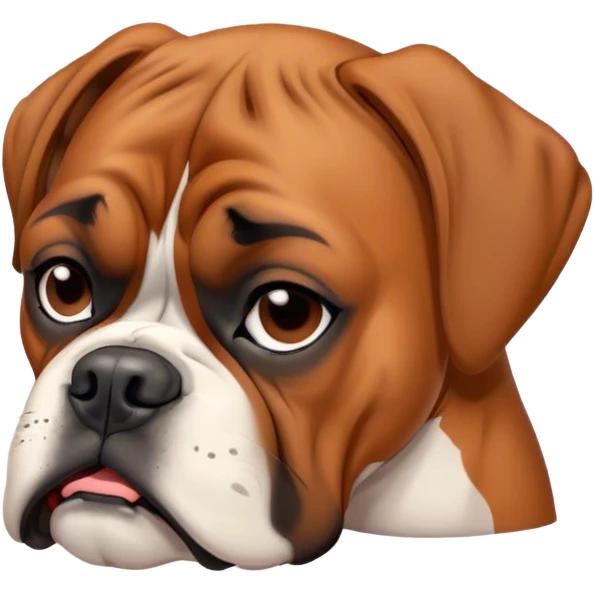 Sleepy Boxer dog  emoji