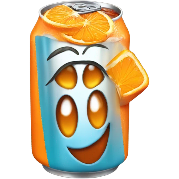 happy orange drinking coke  emoji