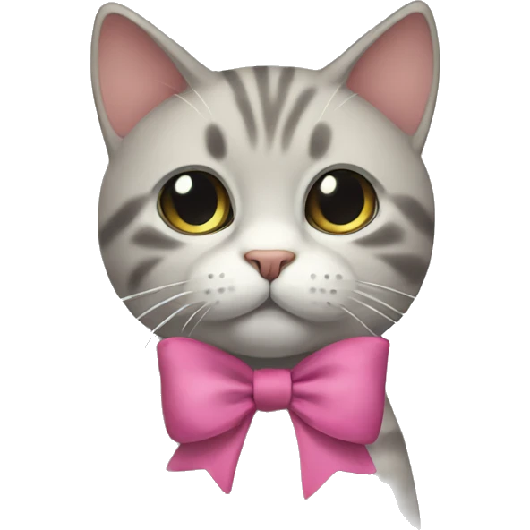 cat with a bow emoji