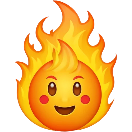 des flammes emoji