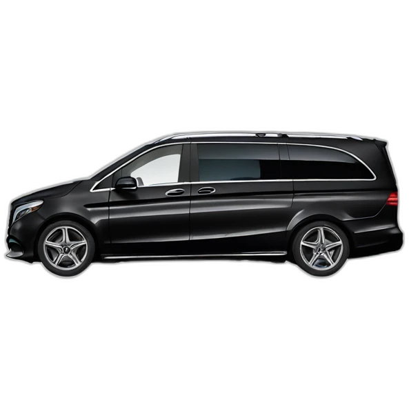 Mercedes V class black car emoji
