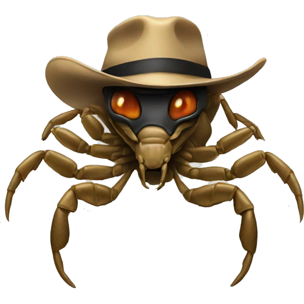 Scorpion with hat emoji