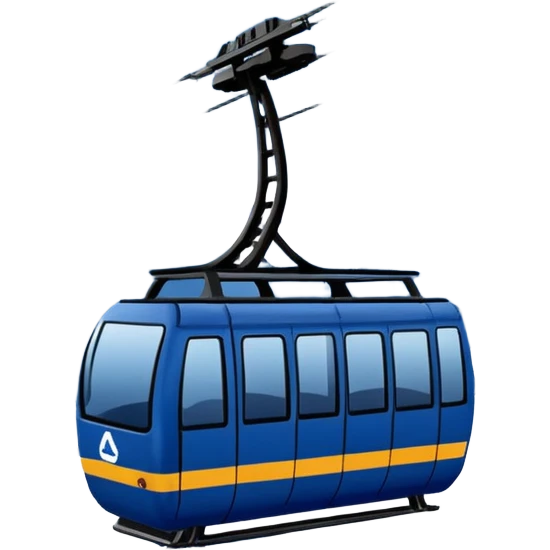 create a cablecar emoji in winter with the logo of Bergbahnen Adelboden Lenk. make it navy dark blue. and add the words: Lenk  emoji