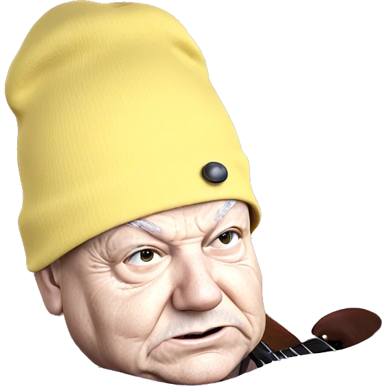 old man with instrument helmet emoji