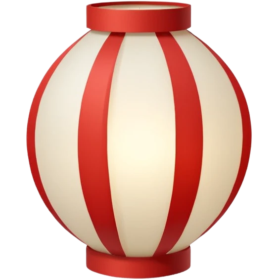 Paper Lantern + red glow emoji