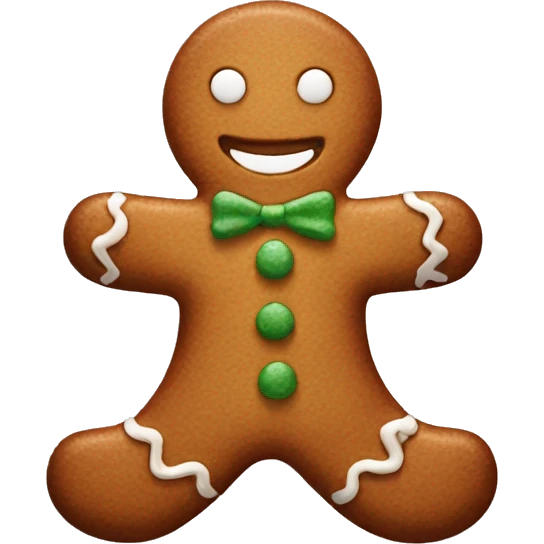 Gingerbread man emoji