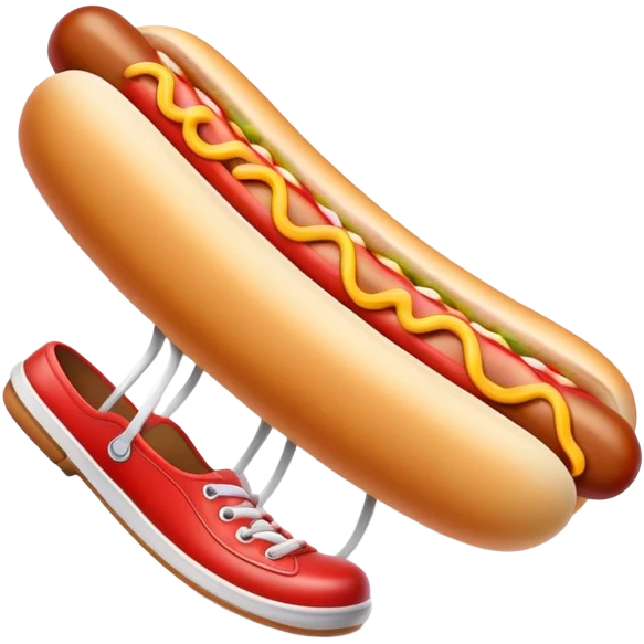 Hotdog with shoes  emoji
