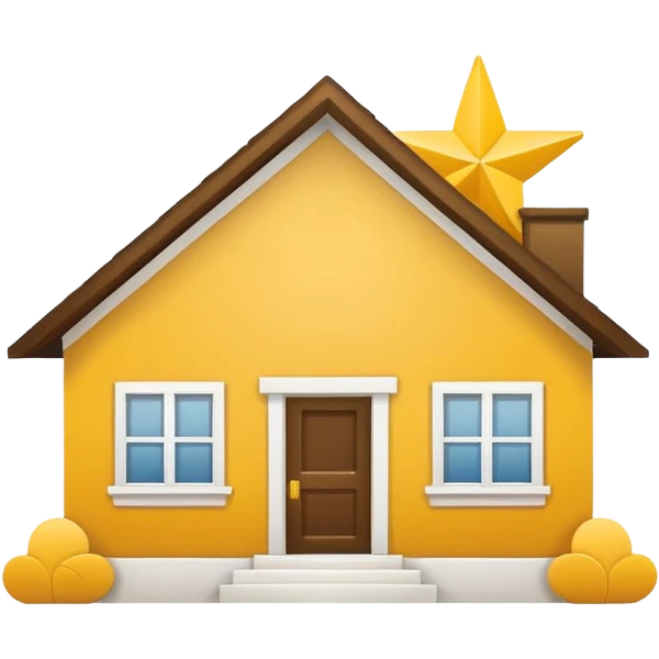 Texas outline with a clean home icon centered, yellow and white colors emoji