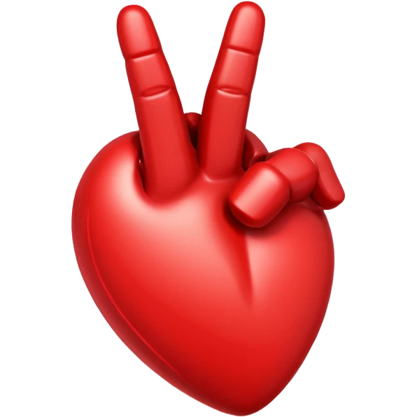Heart with middle finger only emoji