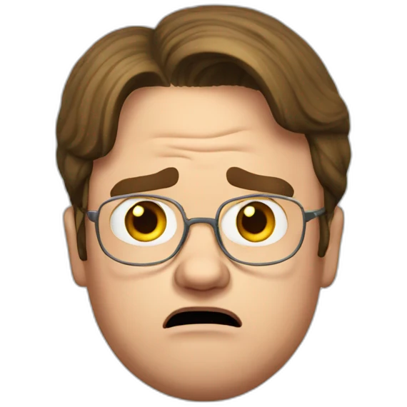 Dwight Schrute shocked emoji