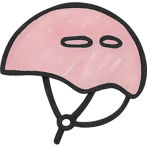 a pink helmet emoji
