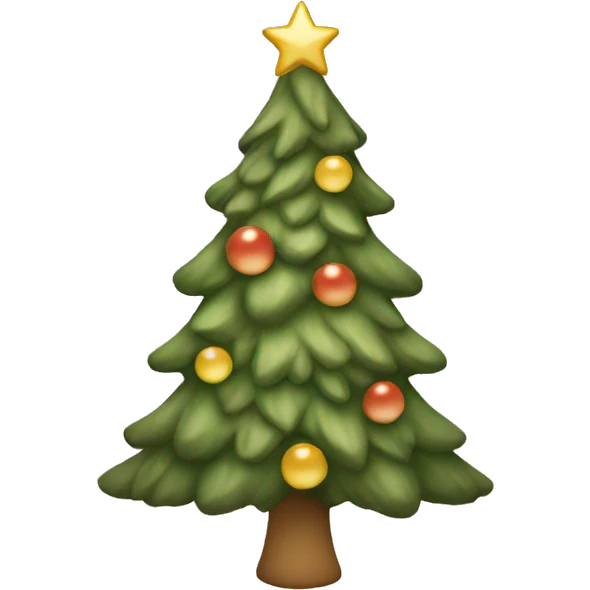 Beige aesthetic christmas tree emoji