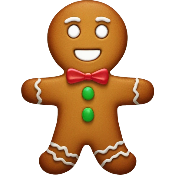 Gingerbread man emoji
