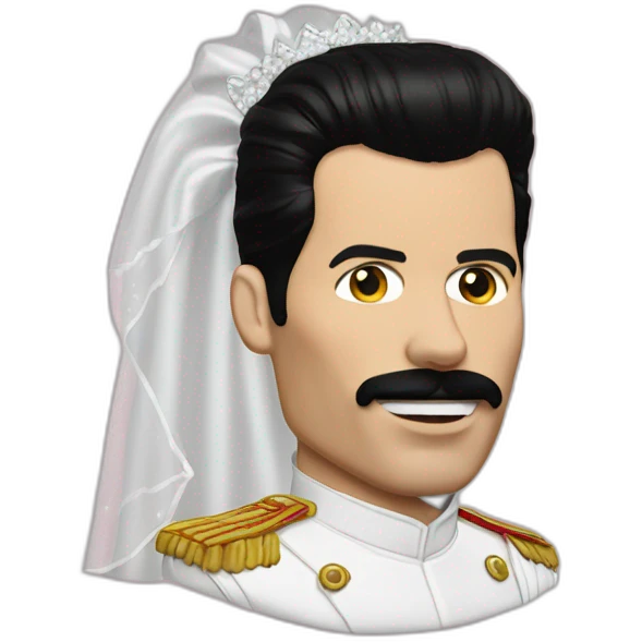Freddie mercury with bridal emoji