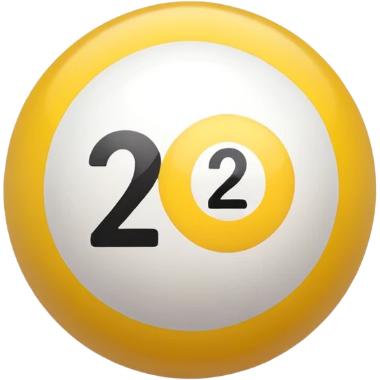 Make a pool ball with the number 2 emoji