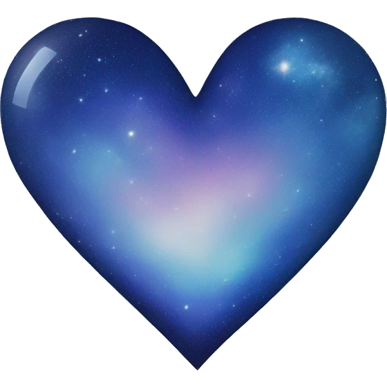 shiny BLUE galaxy gradient heart emoji