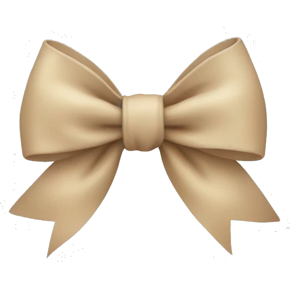Beige bow emoji