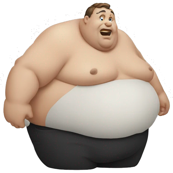 Fat man like with hand emoji