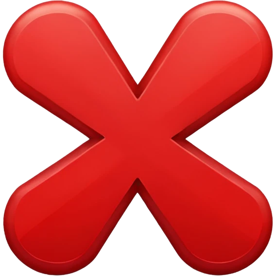 general red x symbol emoji