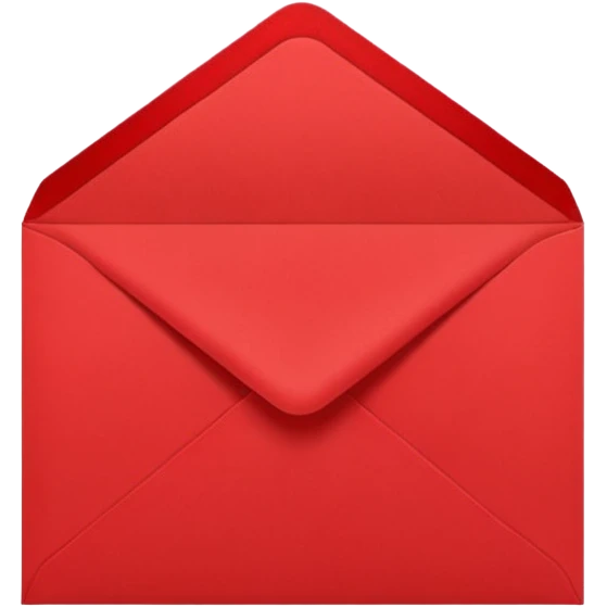 red greeting card with envelope emoji