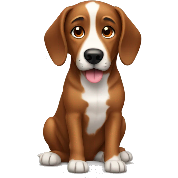 Dog with brown floppy ears emoji