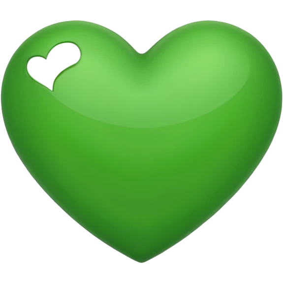 green heart with a shine classic emoji style emoji