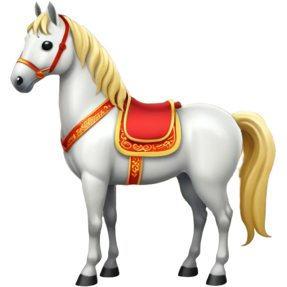 Chinese new year 马，我要有新年气氛的… 背景可以加屋子等吗… 可以加 新年快乐 2026 字眼吗？ emoji