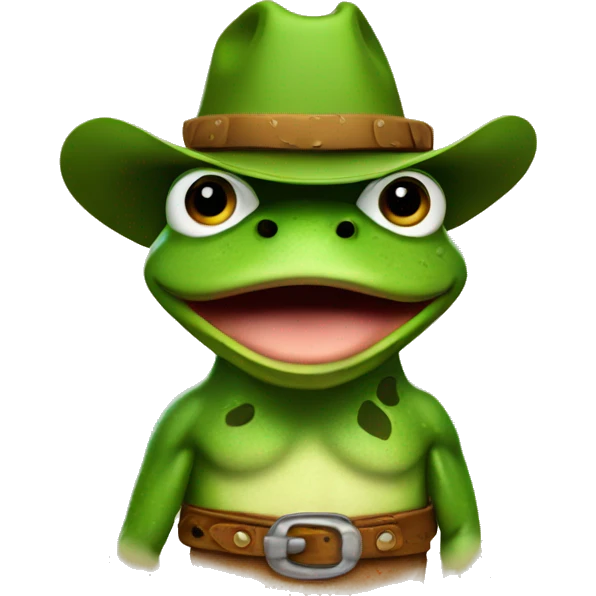 Cowboy frog emoji