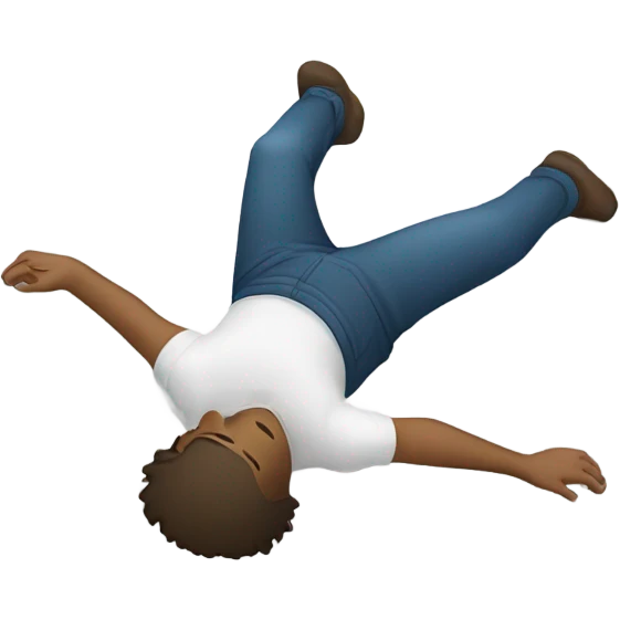 Person lying down with feet in air emoji