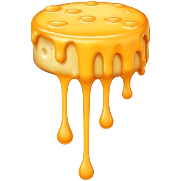 Melted cheese dripping emoji