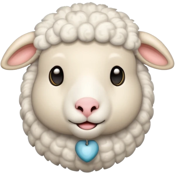sheep, simple, not detailed, cute emoji